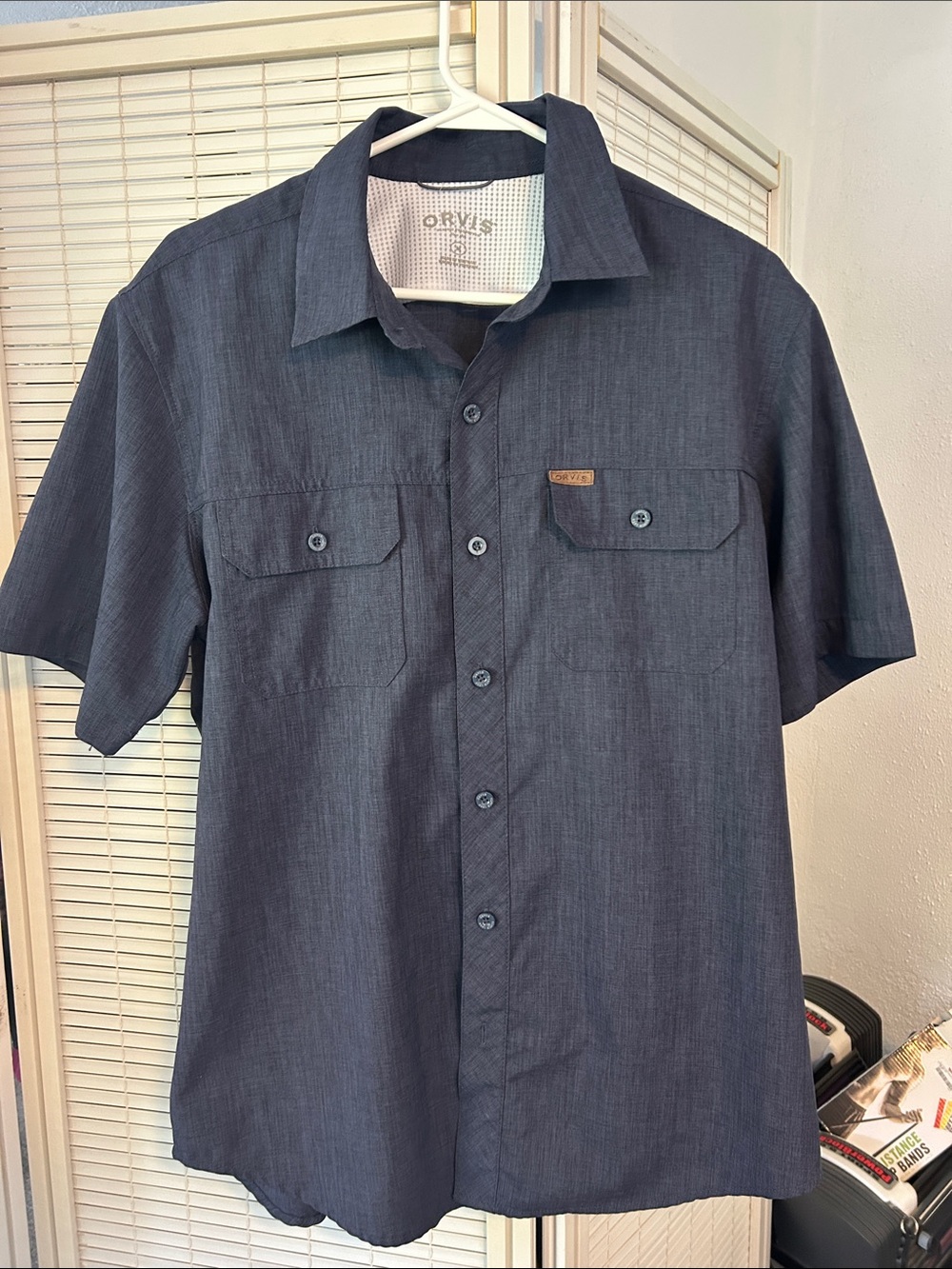 Orvis Navy Short-Sleeve Button-Down Shirt